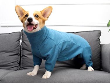 Теплий зимовий комбінезон для собак - флісова куртка-комбінезон для маленьких та середніх собак, колір зелений, розмір XXS