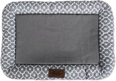 Килимок для домашніх тварин Bone Dry, прямокутний, середній, 20×28 см, сірий з м'якою підкладкою, ґратчастий візерунок