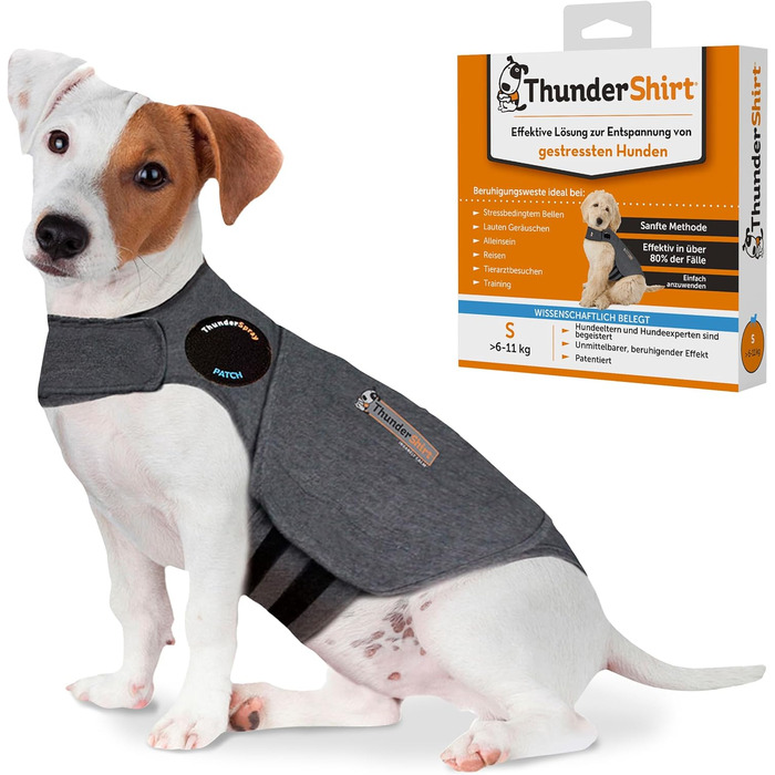 Манжетка для собак Petlife Thundershirt, розмір S, сірий