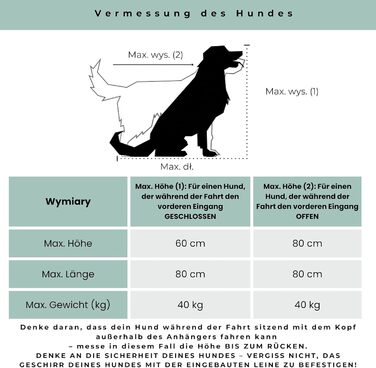 Причіп для велосипеда для собак до 40 кг, будівельник Active ONE 2в1, причіп для собак з підвіскою, світло-зелений