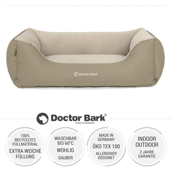 Крізь для собак маленьких порід GreenLabel - м'яке та затишне ліжко для собак (74x55 см, золотисто-коричневе)