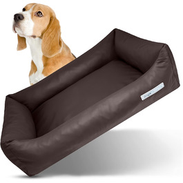 Крісло-ліжко для собак, миється - якісне собаче ліжко, захищає суглоби - міцна собача підстилка, кошик - темно-коричневий мокко, розмір L 115 x 85 см
