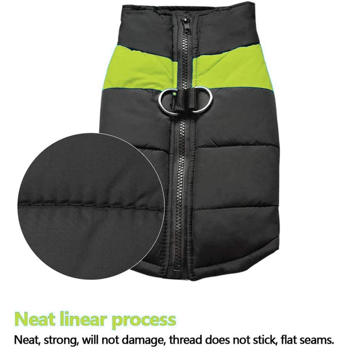 Водонепроникний зимовий одяг для собак: теплий куртка-манжетка для маленьких та середніх собак, зелений S