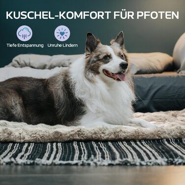 М'яке ліжко для собак Mora Pets: тепла, зручна, миюча, 91 x 60.5 см, коричневий колір