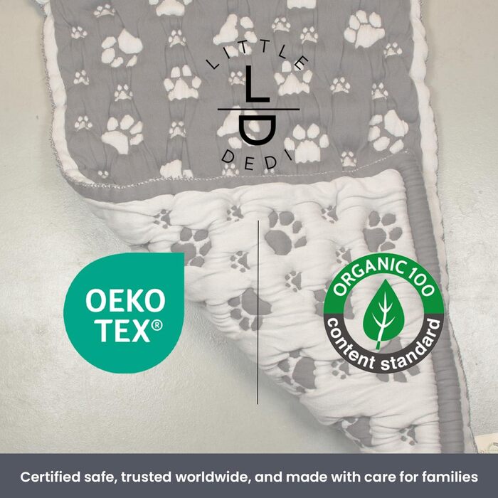 Килимок для собак та котів PetMat з органічної бавовни, двосторонній, безшовний, м'який 3D-в'язаний, 40.6 x 61 см, Charcoal Harbor Mist