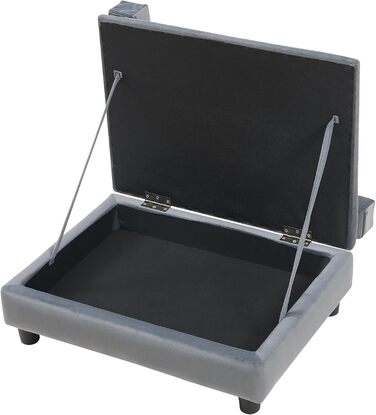 Ліжко для собак та котів en.casa Salkonssad з ящиком для зберігання, 60 x 45 x 24 см, сіре, для собак та котів середніх розмірів