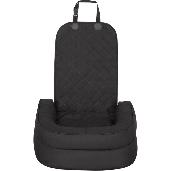 Автоматик для собак та котів: подушка-підстилка на заднє сидіння авто, переноска, лежанка, корзина, шлейка, 42x55 см (Чорний Оксфорд)
