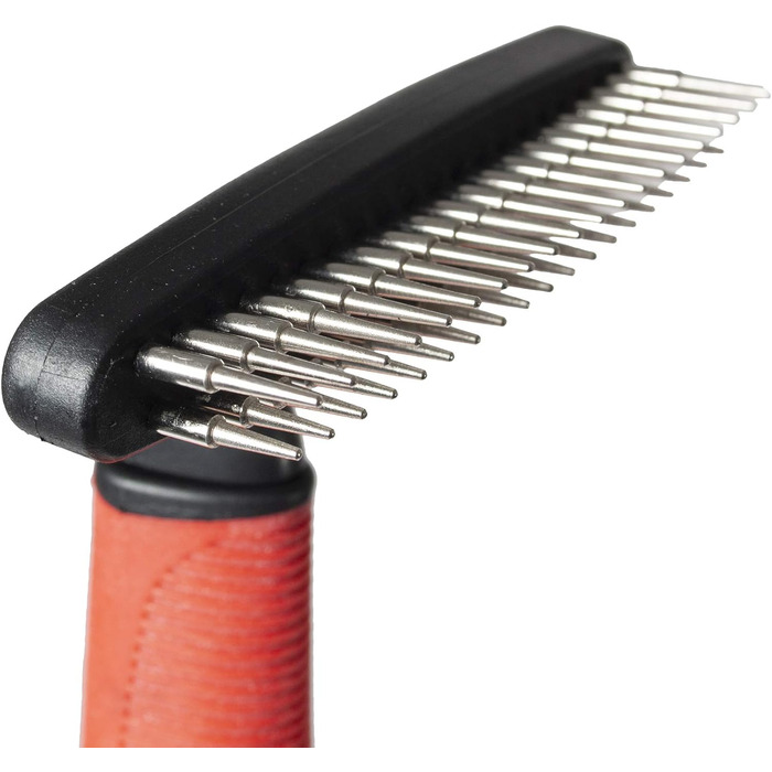 Гребінець для собак Karlie Unterwoll-Harke, гумовий, червоно-чорний, 16,5x11x6 см