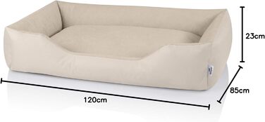 Лягушкове ліжко для собак BedDog Zara, XXL, 120x85x23 см, світло-бежеве (світло-пісочний)