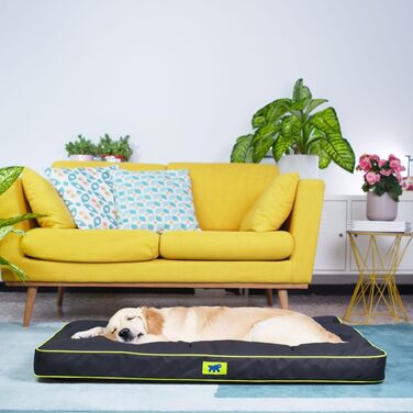 Ортопедичний лежак для собак Ferplast Polo XL - чорний, 110 x 70 x 8 см - лежак для собак, миючий, знімний наповнювач