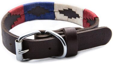 Шкіряний нашийник для собак Gaucho Goods The Patriot, розмір L, м'яка натуральна шкіра