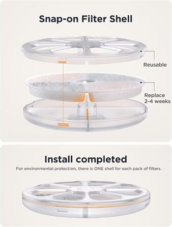 Фонтанчик для котів FEELNEEDY 3.2L, тихий, 2 режими потоку, чорний, з адаптером та 3 фільтрами (E-6)