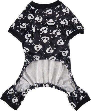 Піжама для собак з принтом черепа на Halloween, XL, біла. Костюм-піжама для собак, костюм на Хелловін, XL