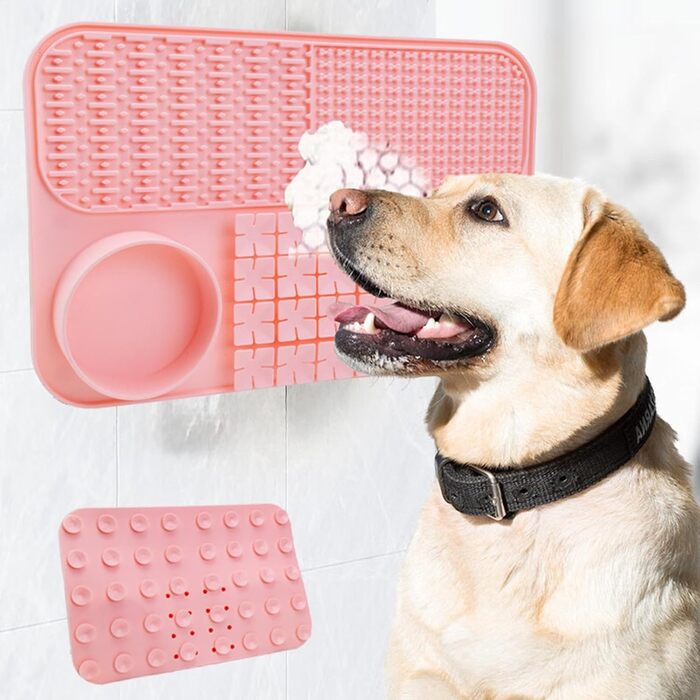 Повільний годівник для собак - килимок-головоломка, килимок для іграшок, рожевий, L
