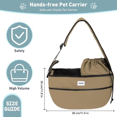 Сумка-переноска для собак та котів Duuclume, до 6 кг, коричнева