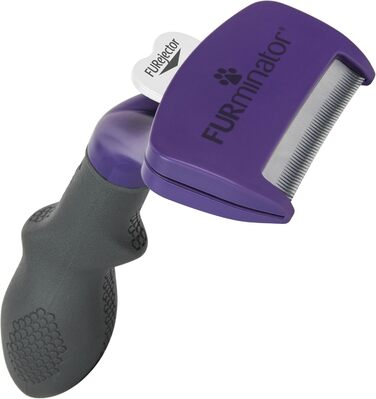 FURminator для котів M-L коротка шерсть – щітка для вичісування підшерстя середніх і великих котів