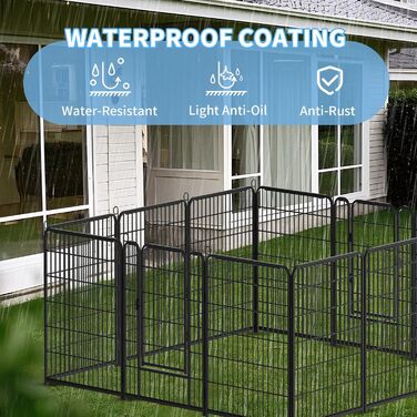 Забіг для цуценят Kuro Sagol 80 см - вольєр з автоматичним замком для собак, котів, кроликів. Ідеально для саду та ігрової зони на вулиці. 12 елементів