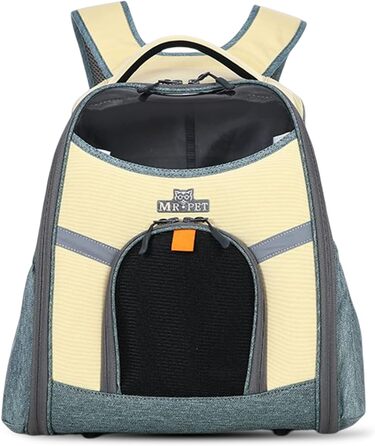 PETCUTE Рюкзак для тварин, переноска для собак та котів, жовта, до 8 кг