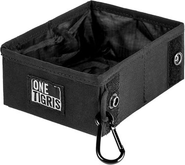 Складаний миска для собак OneTigri 0,9 л | Миска для подорожей, тренувань та активного відпочинку | Багаторазова упаковка