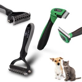 Набір гребінців для собак та котів (2 шт.) - щітка для підшерстка, ефективний догляд за шерстю, ідеально для довгошерстих тварин та підшерстка, аксесуари для котів та собак