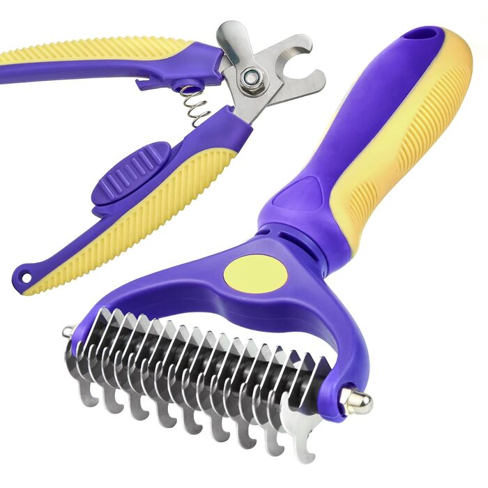 Кліщі для котів та собак ADRAL: видалення шерсті, підшерстя, для довгої та короткої шерсті, самоочищувані