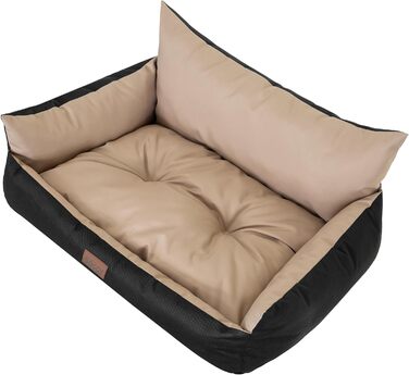 Лягушка для собак - лежанка для маленьких, середніх та великих собак - лежанка для домашніх тварин - собаче ліжко - матрац для собак - лежанка для тварин - розмір 64x49 см - бежевий