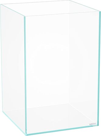 Акваріум LANDEN 45P 38 л, безрамковий, ультрачисте скло, 45×30×30 см, товщина 5 мм, з підкладкою, преміум-якість