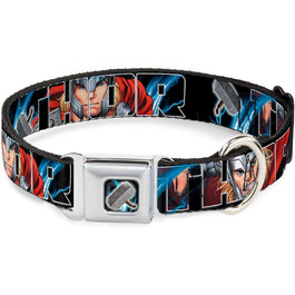 Нашийник для собак Buckle-Down Marvel Avengers Тор із молотом, 22,9–38,1 см