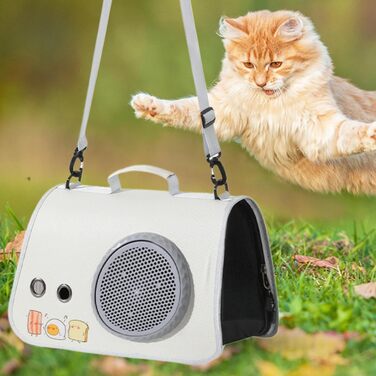 Транспортна сумка для котів – переноска для тварин з плечовим ременем – органайзер для подорожей, кемпінгу та прогулянок