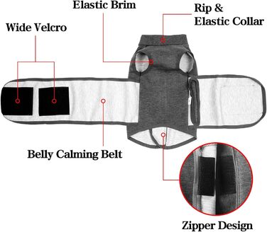Жакети та жилети для собак від тривоги: комфортний одяг для собак, що переживають тривогу, зняття тривоги, заспокійлива жилетка-обгортання, дихаюча тканина, розмір S