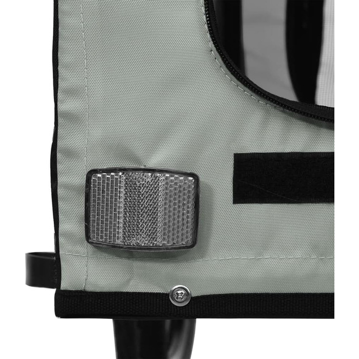 Причеп для тварин (122x52x53 см, чорний та сірий)