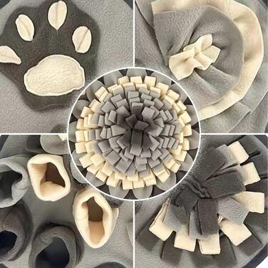 Килимок для собак, 63,5 x 43,2 см, великий, миючий, з дзвоником, нековзний, для ігор та тренування, сірий