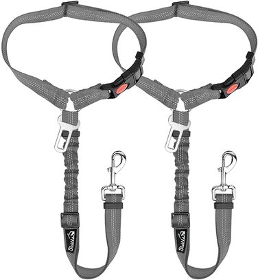 Ремінь безпеки для собак у машину SlowTon 2 шт. (Кріплення для підголівника + кліпса)