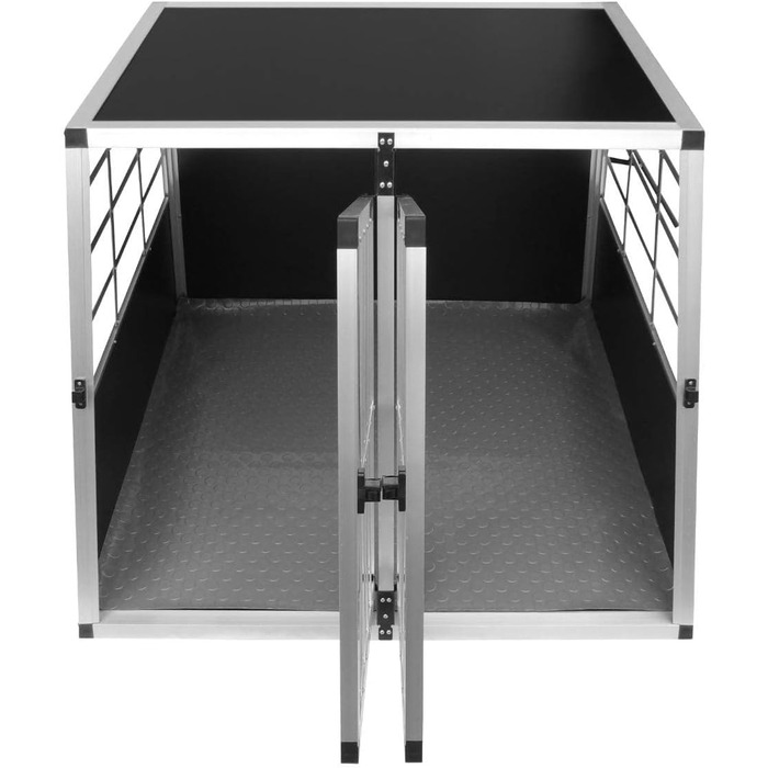 Транспортна переноска для собак та котів, велика подвійна переноска, алюмінієва гніздова решітка, переноска для автомобіля, переноска в багажник