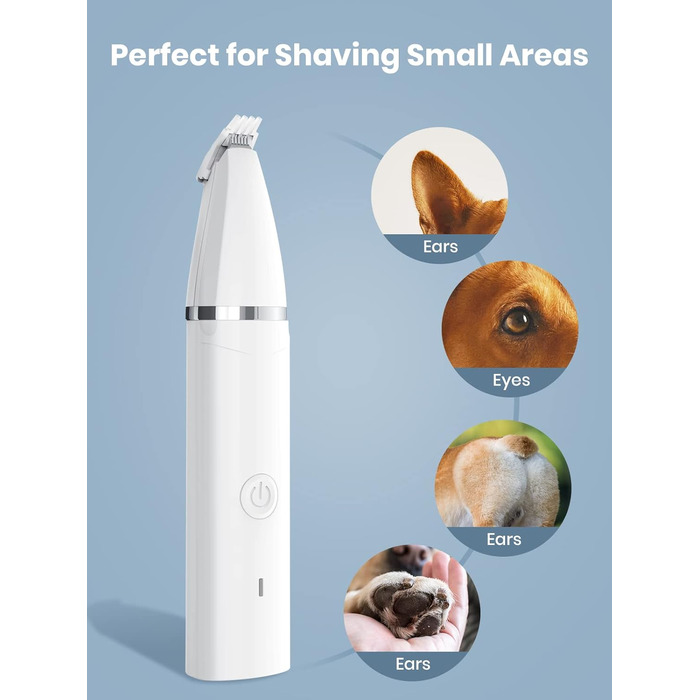 Набір для стрижки котів Leise: професійна машинка для стрижки котів, собак, набір для догляду за лапами, очима, вухами та обличчям. USB-C зарядка.