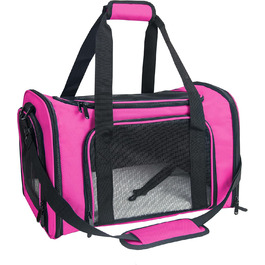 Транспортна переноска для котів та собак, складна, розмір M, Magenta