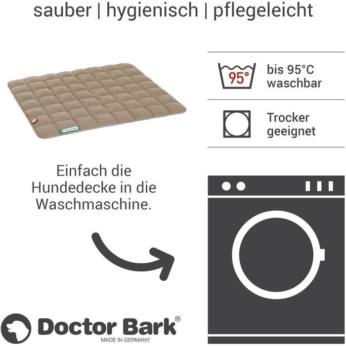 Лежак для собак Doctor Bark S золотисто-коричневий, м'який, зносостійкий, для малих собак та цуценят, для дому та вулиці, пральний до 95°C