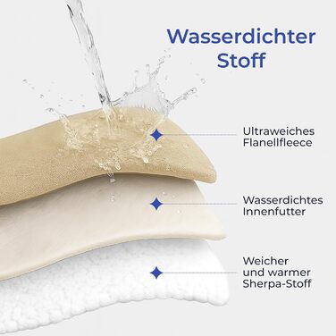 Водонепроникний коврик Dreamzie для собак - 127x152 см - для дивана та ліжка - Sherpa Fleece - Бежевий