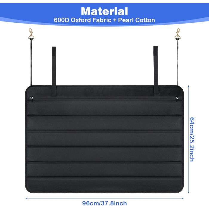 Захист для вантажного відсіку автомобіля, 96 x 64 см, універсальний, складний, для собак та вантажів