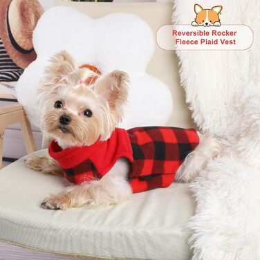 Теплий плед для собак, розмір XS/XXS, в клітинку, фліс, для чихуахуа, дівчаток та хлопчиків