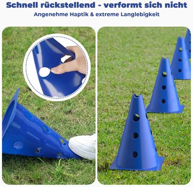 Набір фігур для аджиліті для собак, 12 кілків, 18 стійок, футбольне тренувальне обладнання, сумка в комплекті