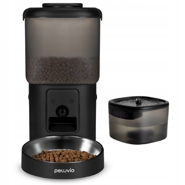Автоматичний годувальник для тварин 4,5 л + фонтан-поїлка 2,5 л з Wi-Fi Peluvio Feast