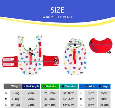 Жилет для плавання собак WINIZ – рятувальний жилет для тварин з регульованою посадкою, високою плавучістю та зручним ручним захопленням – ідеальний для водних розваг (жовтий, S)
