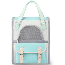 Рюкзак для тварин ALLSOPETS з сітчастим вікном: зручний та дихаючий для котів та собак, ідеальний для подорожей та прогулянок (Блакитний)