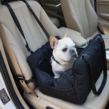 Автокрісло для собак, сіре, водонепроникне, з підкладкою, для собак до 15 кг (Oxford)