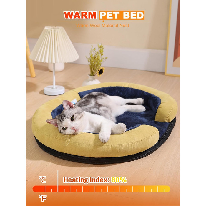 Ортопедичне ліжко для собак PETCUTE великих порід, зручне собаче ліжко з неслизьким дном та знімним, пральним чохлом, антистресовий кошик для собак середніх порід, колір: темно-синій