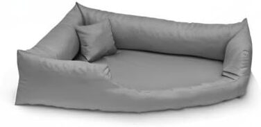 Ортопедичне собаче ліжко Juelle Dakota з ортопедичним матрацом, великі породи, знімний чохол, 120x90 см/100x100x22 см