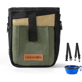 Сумка для ласощів для собак Leckerlitasche, поясна сумка для прогулянок, водонепроникна, чорна та зелена