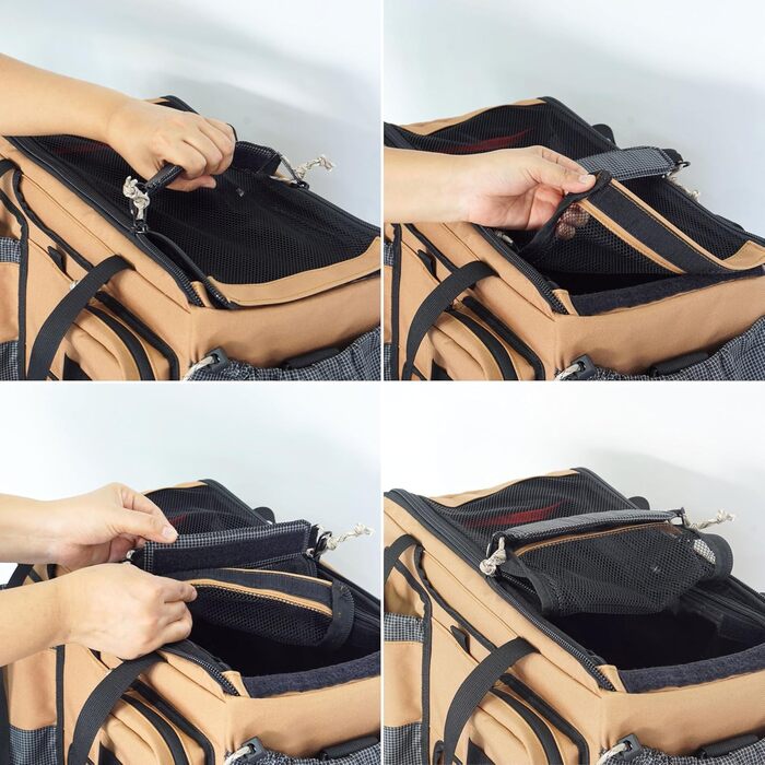 Корзина для домашніх тварин Vincita Caddy для Brompton, з алюмінієвим каркасом та сіткою, для велосипеда, сіра