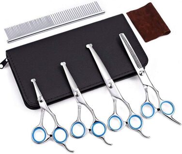 Набір для догляду за шерстю собак та котів, 5 шт., з округлими кінчиками, нержавіюча сталь, для тіла, обличчя, носа, чудовий подарунок для тварин